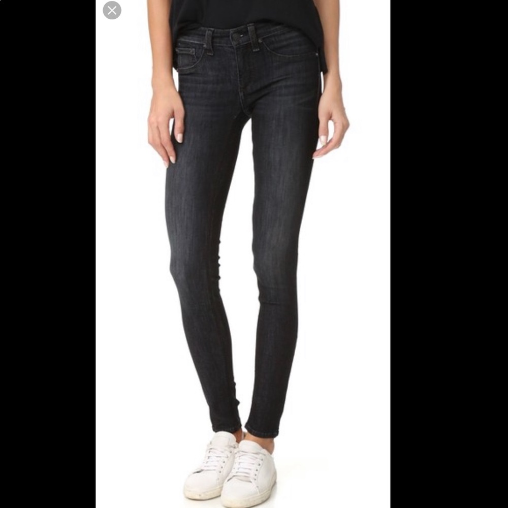 Rag & Bone Skinny Jean in Black Rae